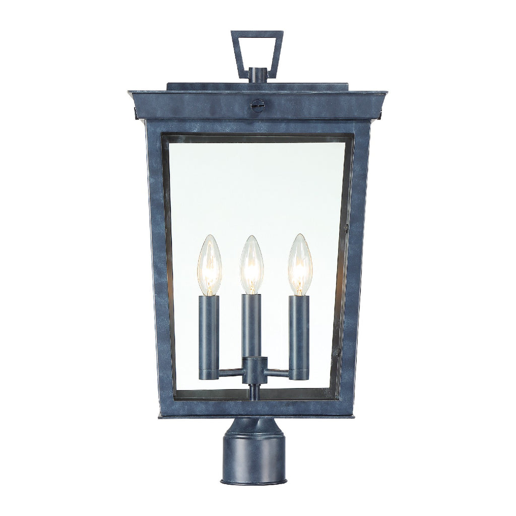 Crystorama Lighting Company, Belmont 3 Light Outdoor Lantern Post