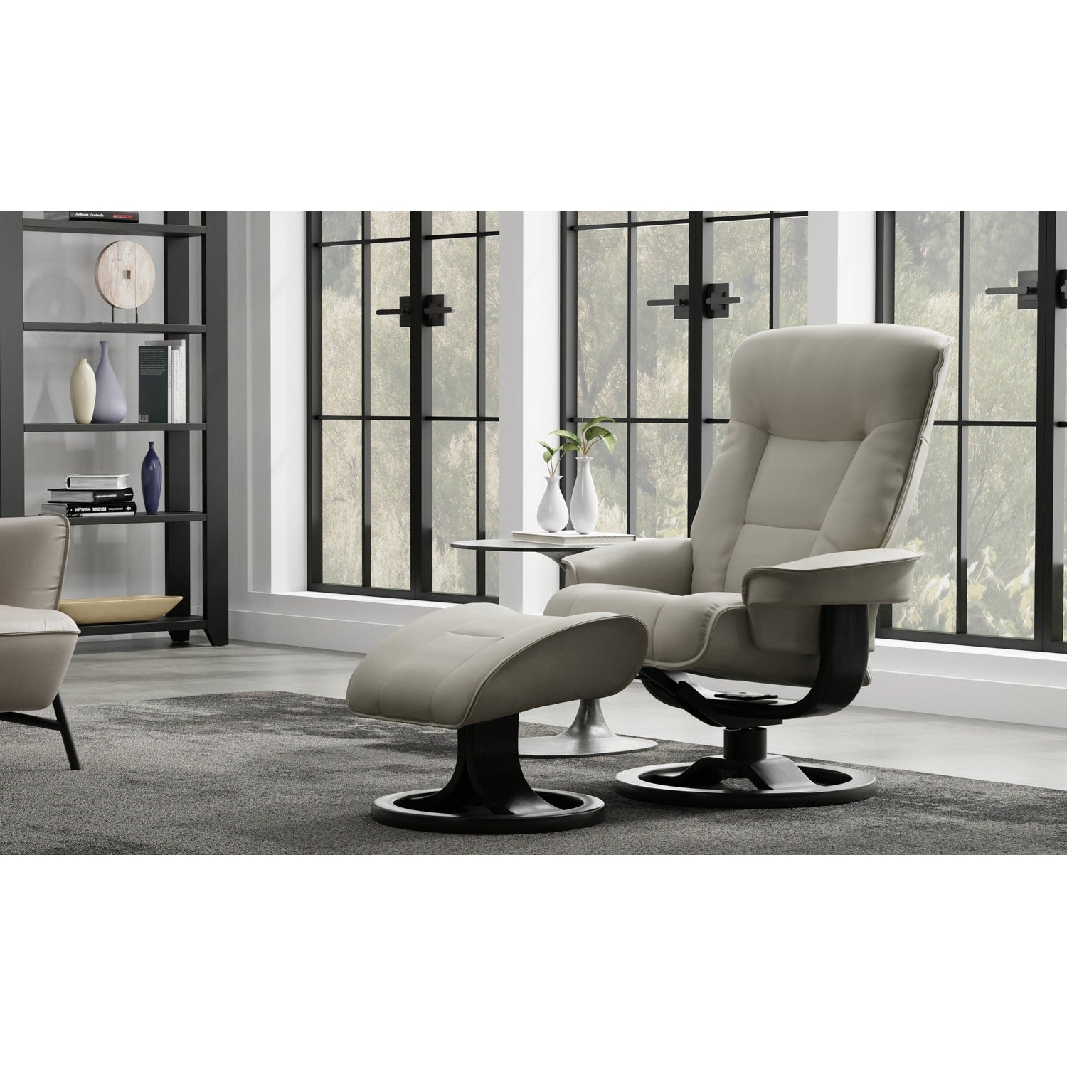 Fjords, Bergen Large Recliner Lounge Chair With Footstool