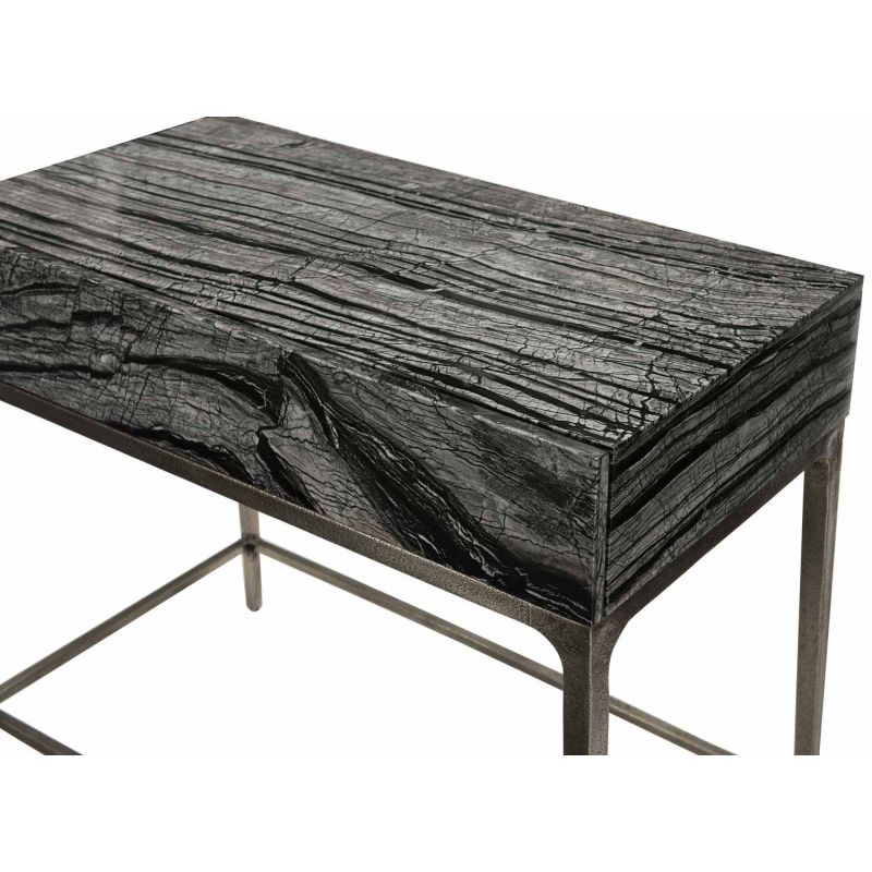 Bernhardt, Bernhardt Furniture Linea Nightstand in Black Forest Marble