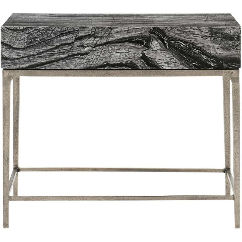 Bernhardt, Bernhardt Furniture Linea Nightstand in Black Forest Marble