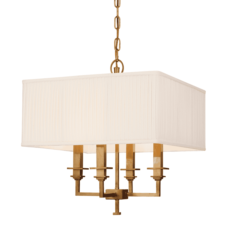 Hudson Valley, Berwick 4 Light Chandelier Aged Brass