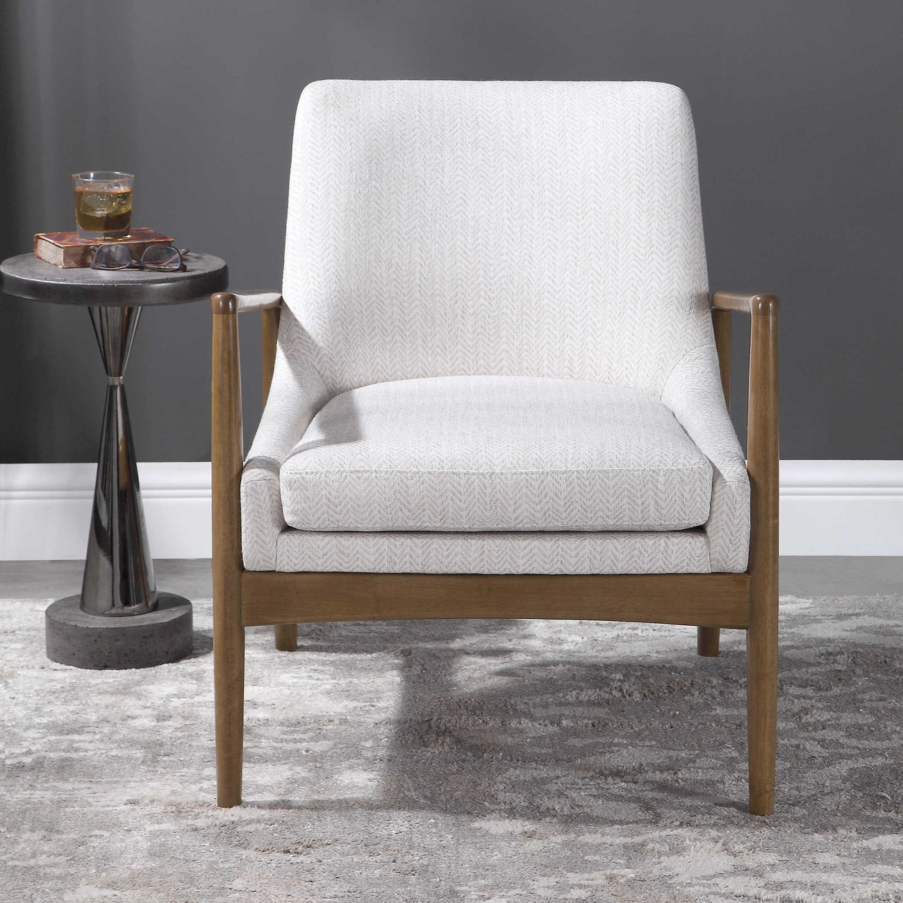 Uttermost, Bev White Accent Chair