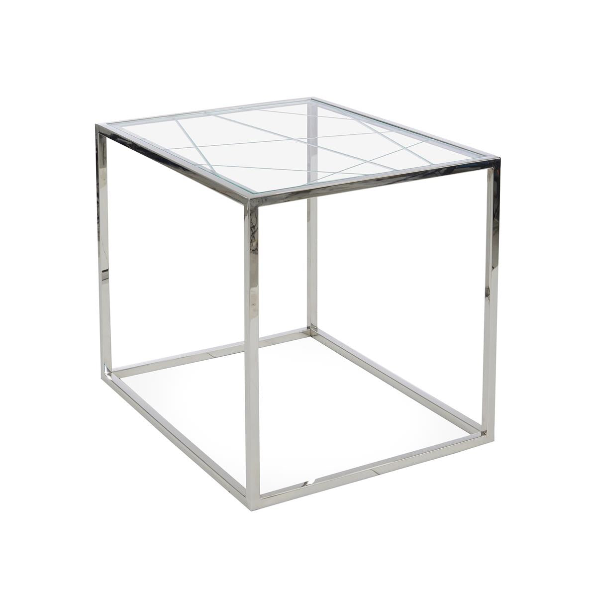 John Richard, Beveled Glass End Table