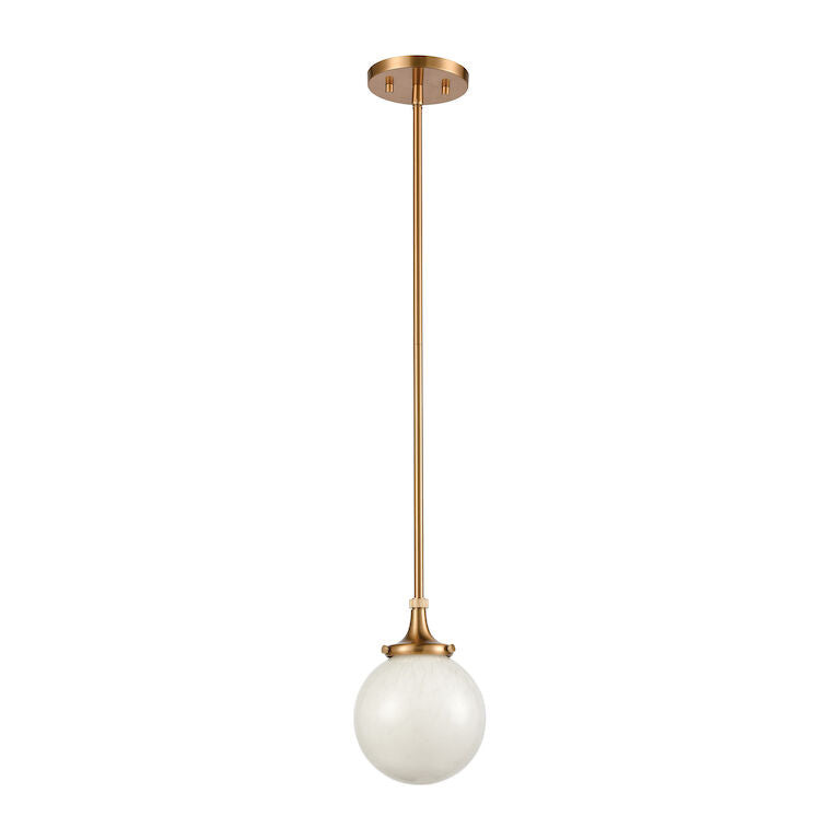 Elk Home, Beverly Hills 6'' Wide 1-Light Mini Pendant - Satin Brass