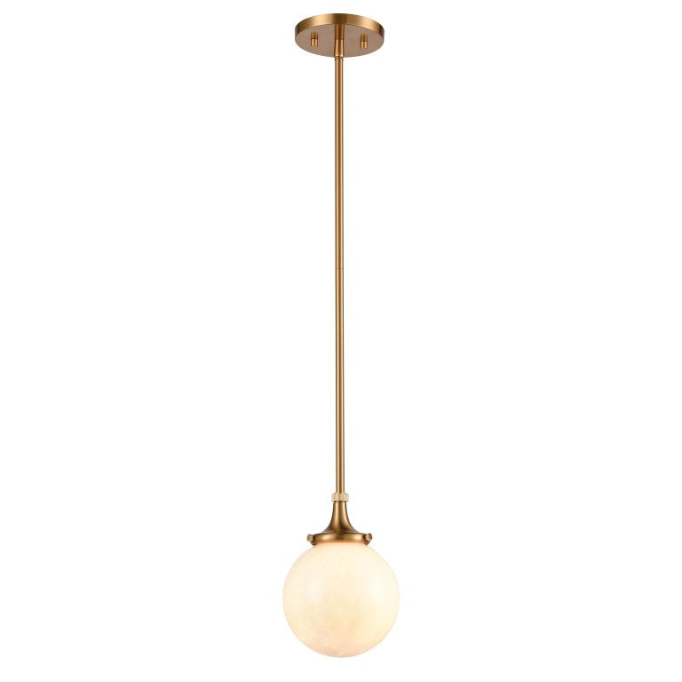 Elk Home, Beverly Hills 6'' Wide 1-Light Mini Pendant - Satin Brass