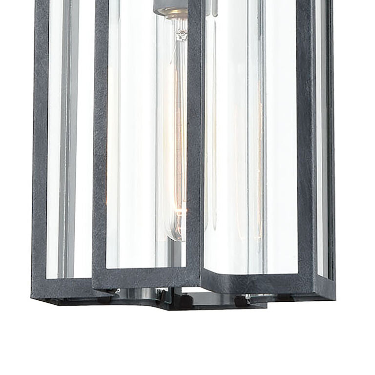 Elk Home, Bianca 8'' Wide 1-Light Outdoor Pendant - Aged Zinc