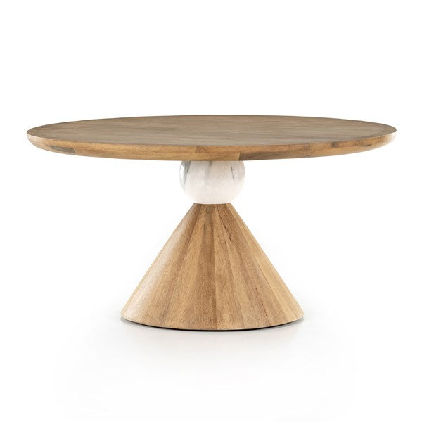 Four Hands, Bibianna Dining Table - Smoked Honey - White