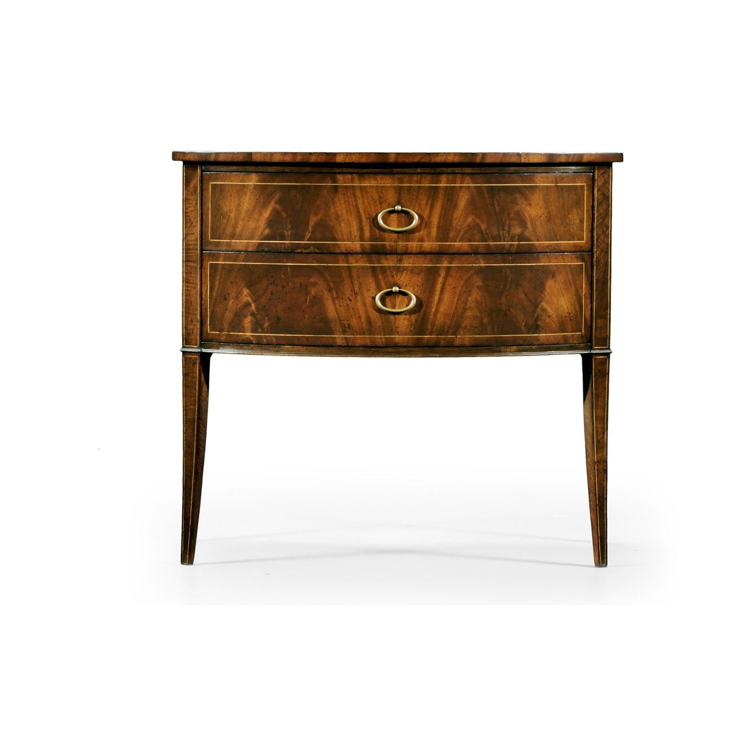 Jonathan Charles, Biedermeier style mahogany bow front chest