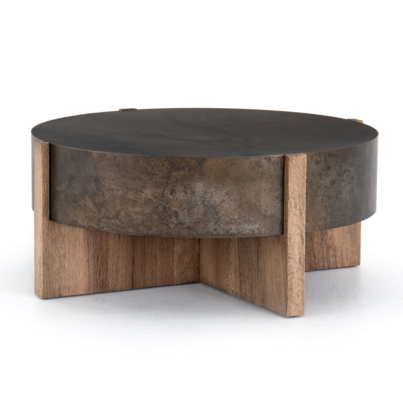 Four Hands, Bingham Coffee Table - Distressed Iron and Rustic Oak