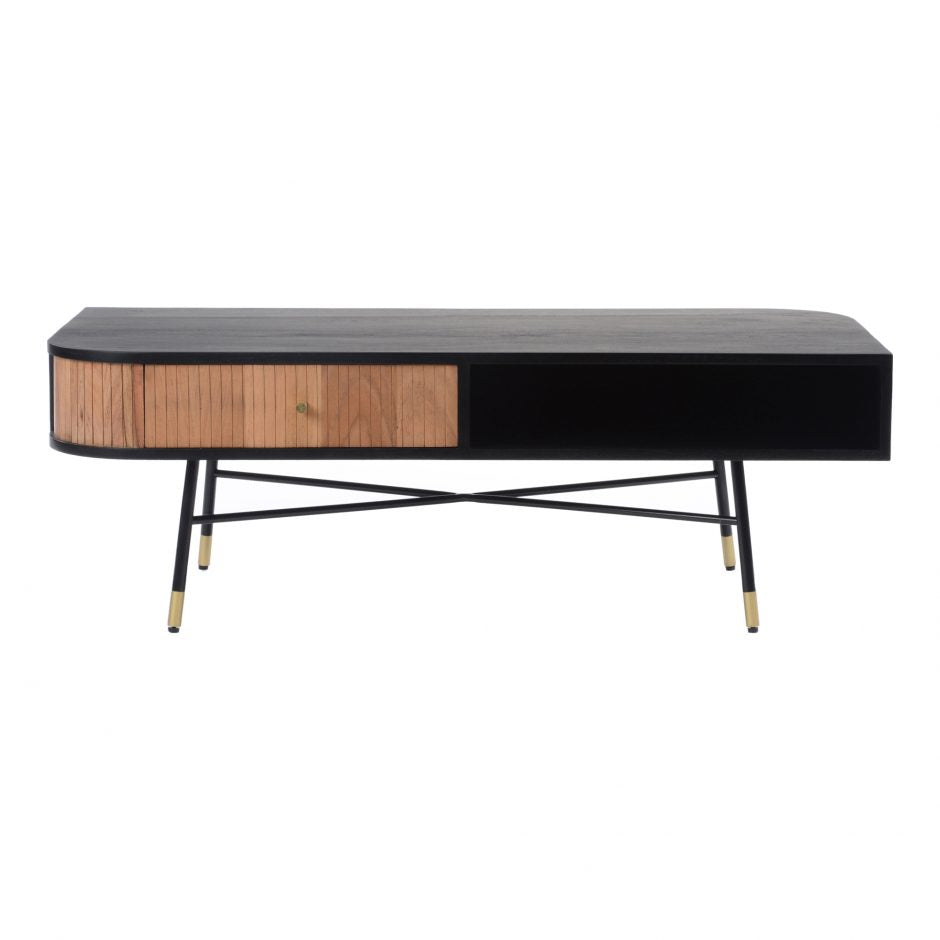 Moes, Black And Tan Coffee Table