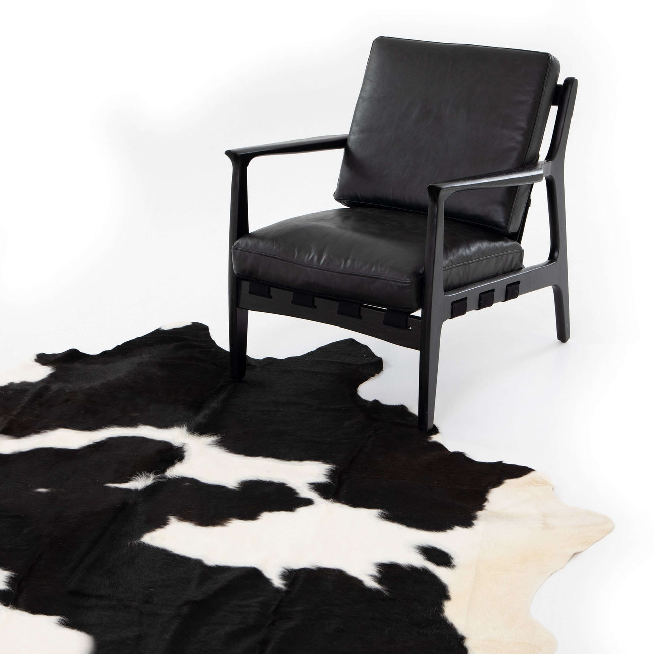 Four Hands, Black And White Cowhide Rug