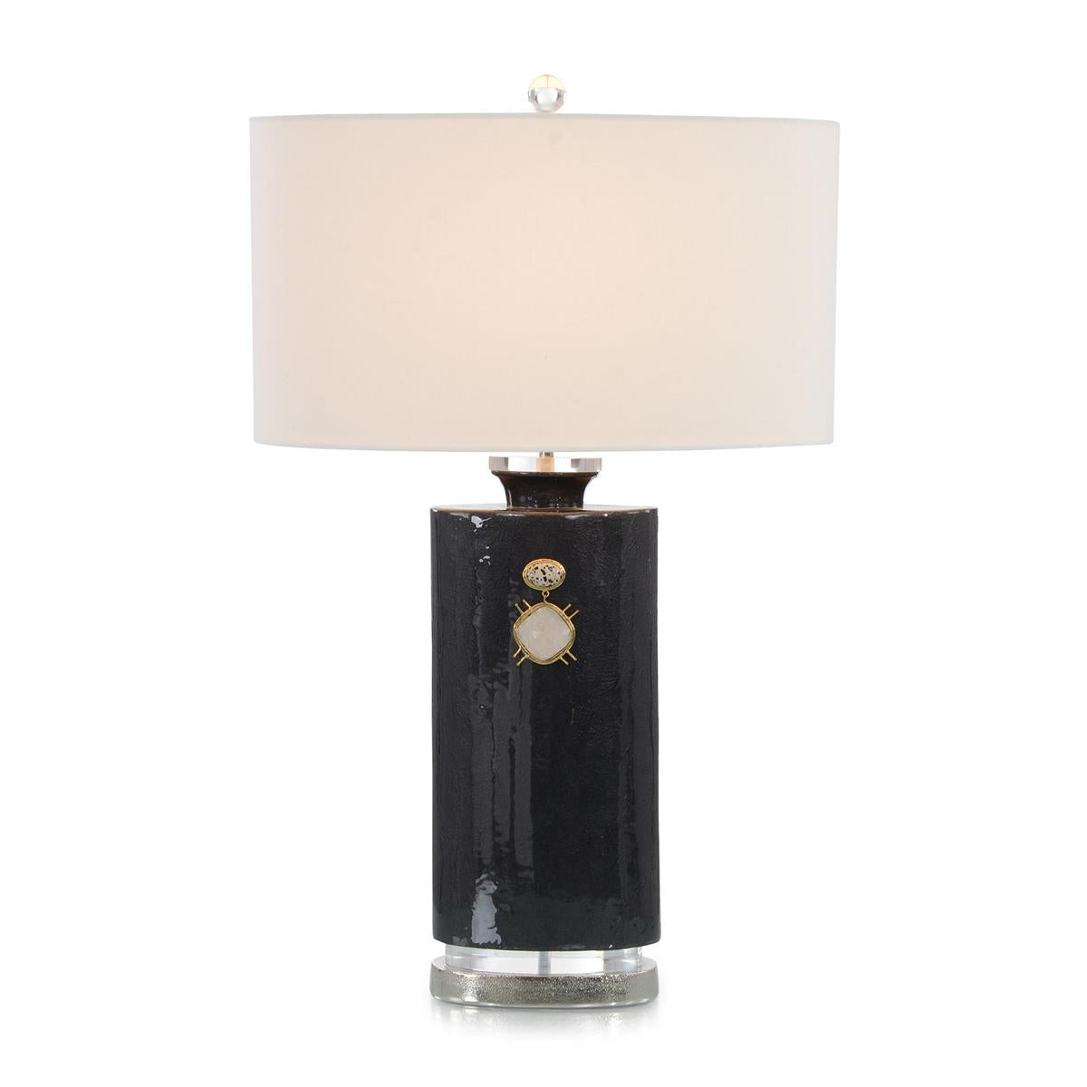 John Richard, Black With Stones Table Lamp