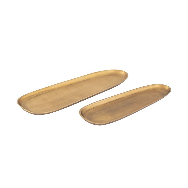 Elk Home, Blain Tray - Set of 2 Brass