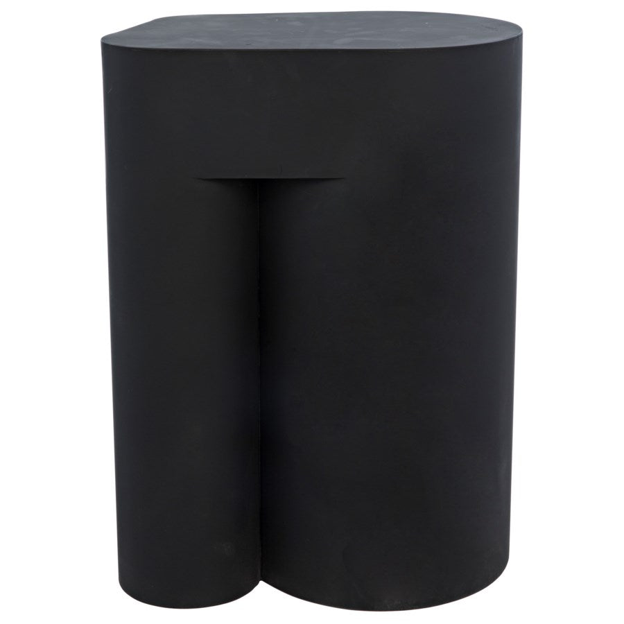 Noir, Blair Side Table, Black Metal