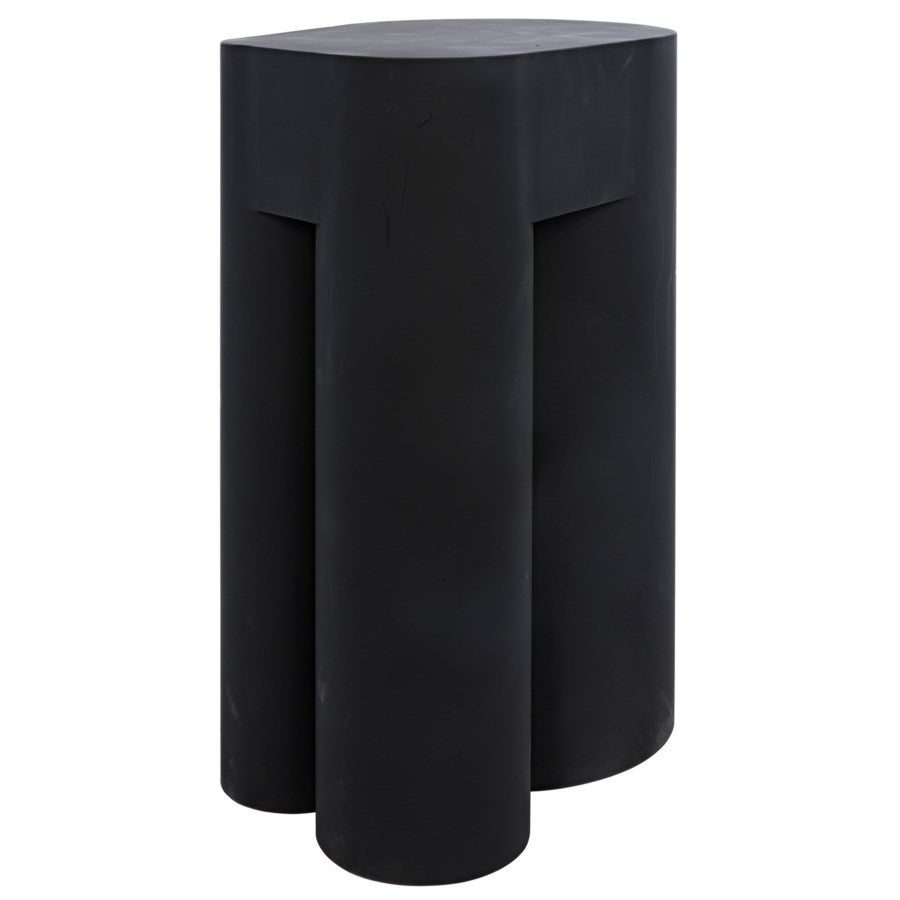 Noir, Blair Side Table, Black Metal