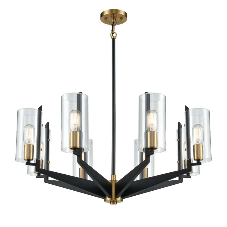 Elk Home, Blakeslee 33'' Wide 8 - Light Chandelier - Matte Black