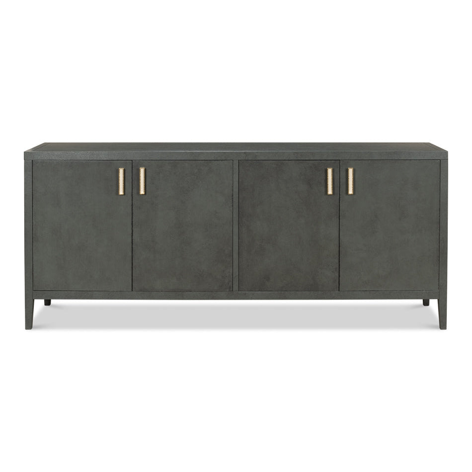 SARREID, Blanco 4 Door Buffet  Stone Grey