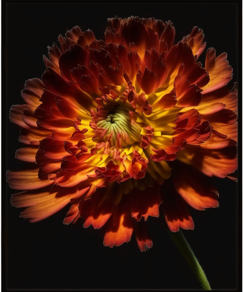 FASart, Blooming Allegiance: The Symbolic Beauty of Chrysanthemum - Limited Edition Print