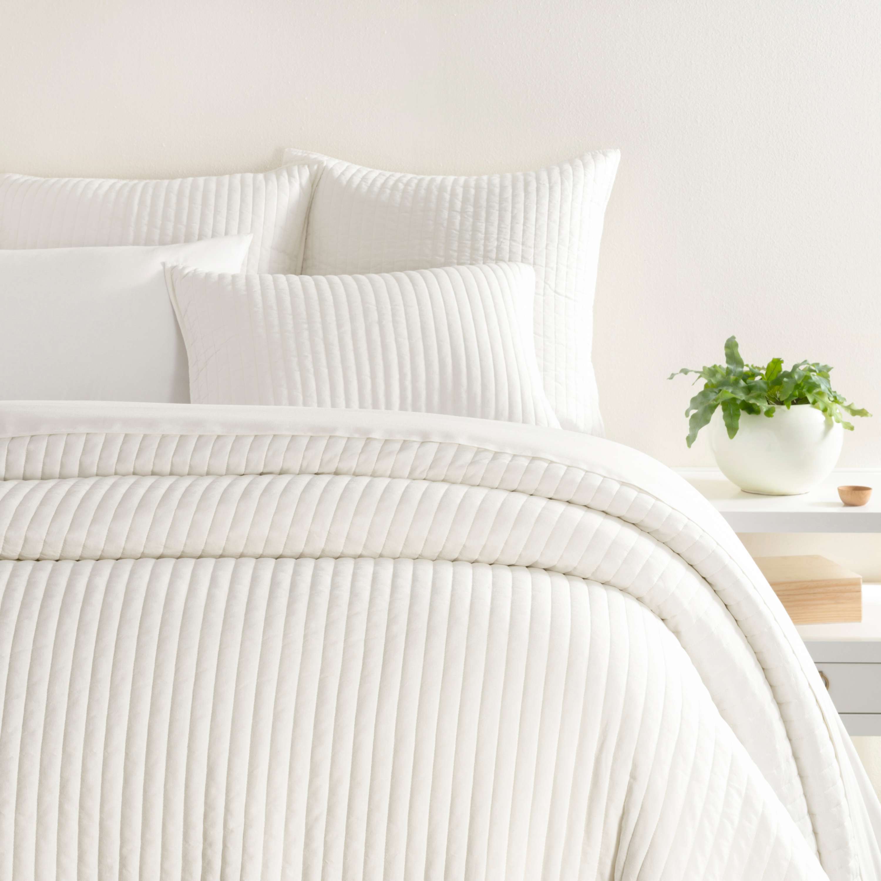 Annie Selke, Cozy Cotton Ivory Quilt