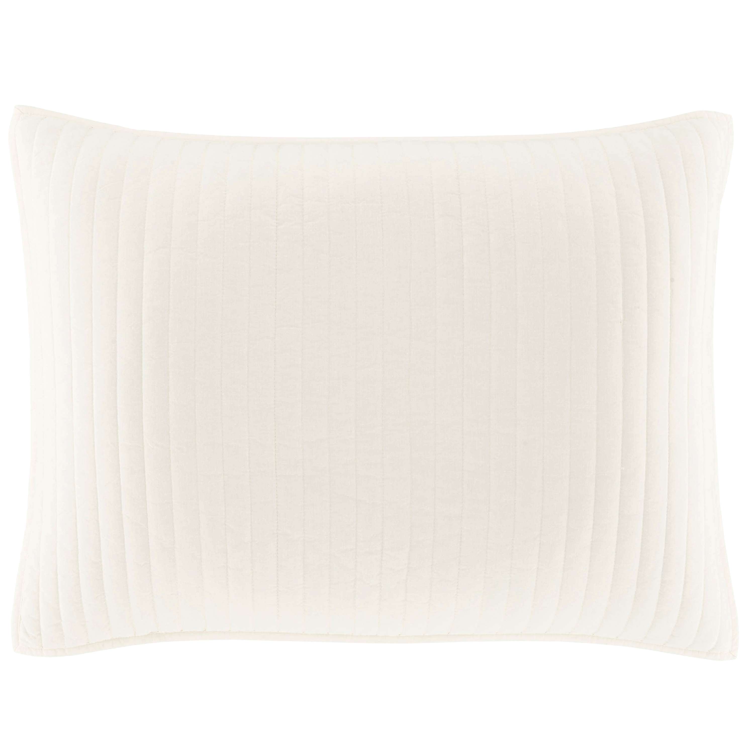 Annie Selke, Cozy Cotton Ivory Quilted Sham