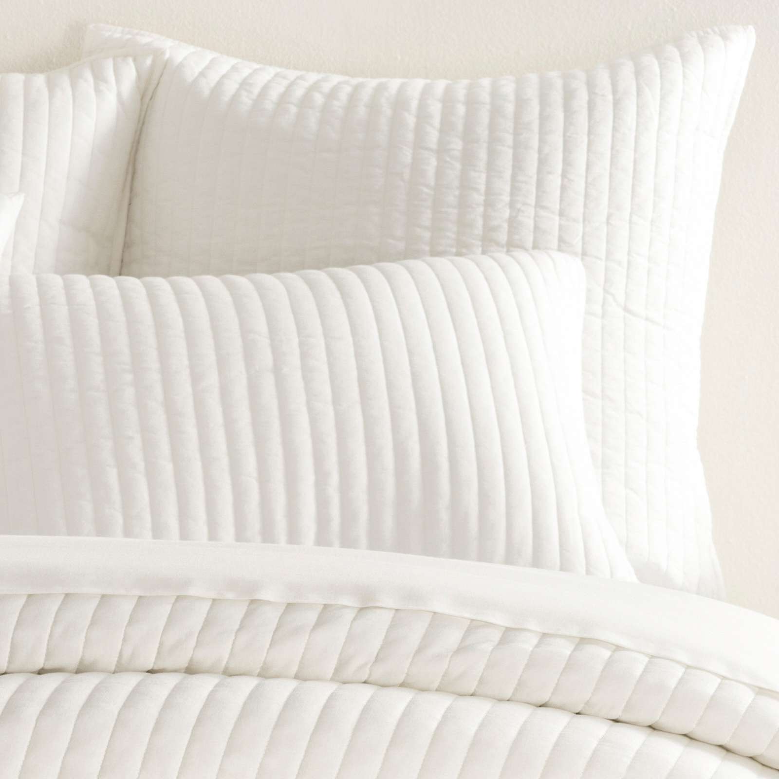 Annie Selke, Cozy Cotton Ivory Quilted Sham