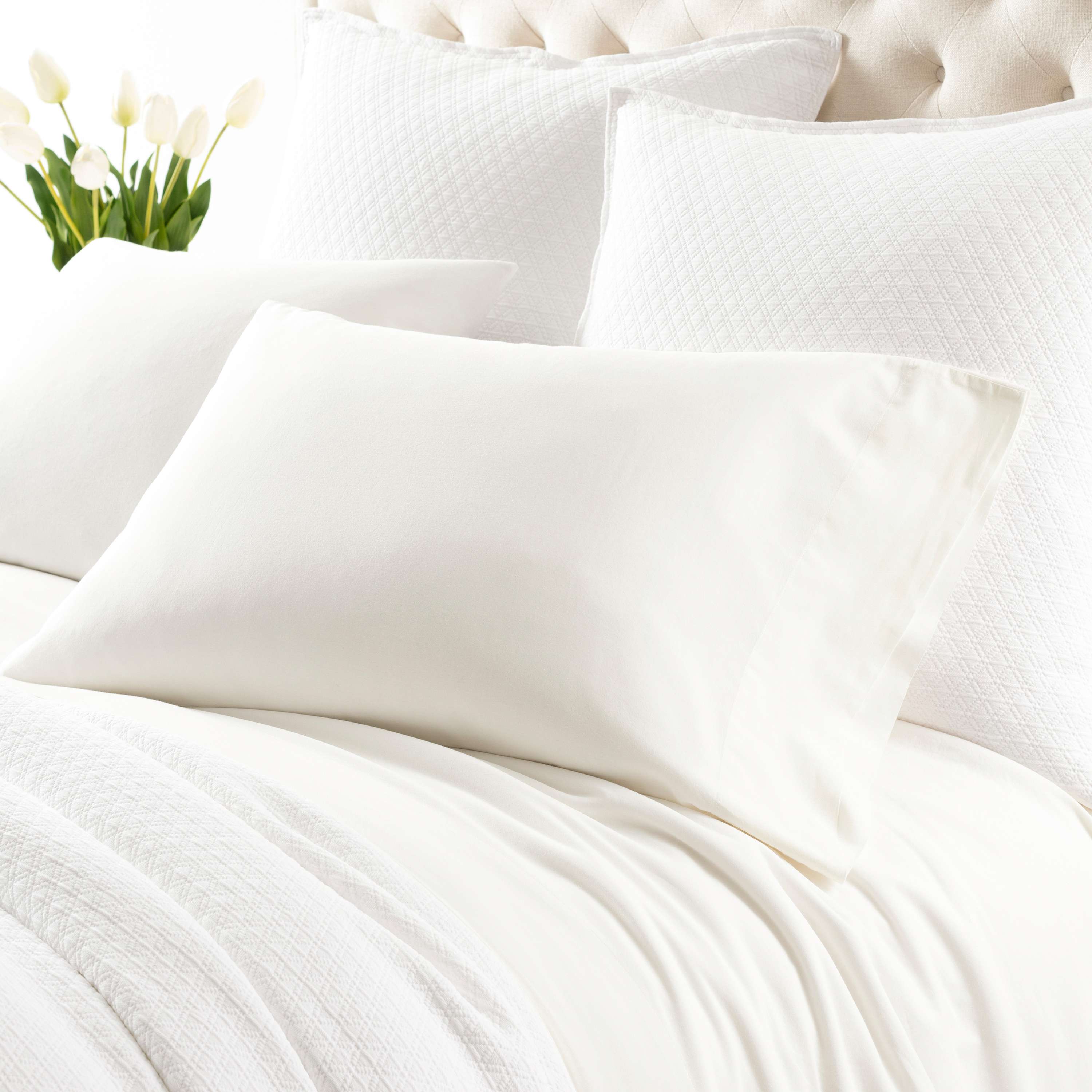 Annie Selke, Cozy Cotton Ivory Sheet Set