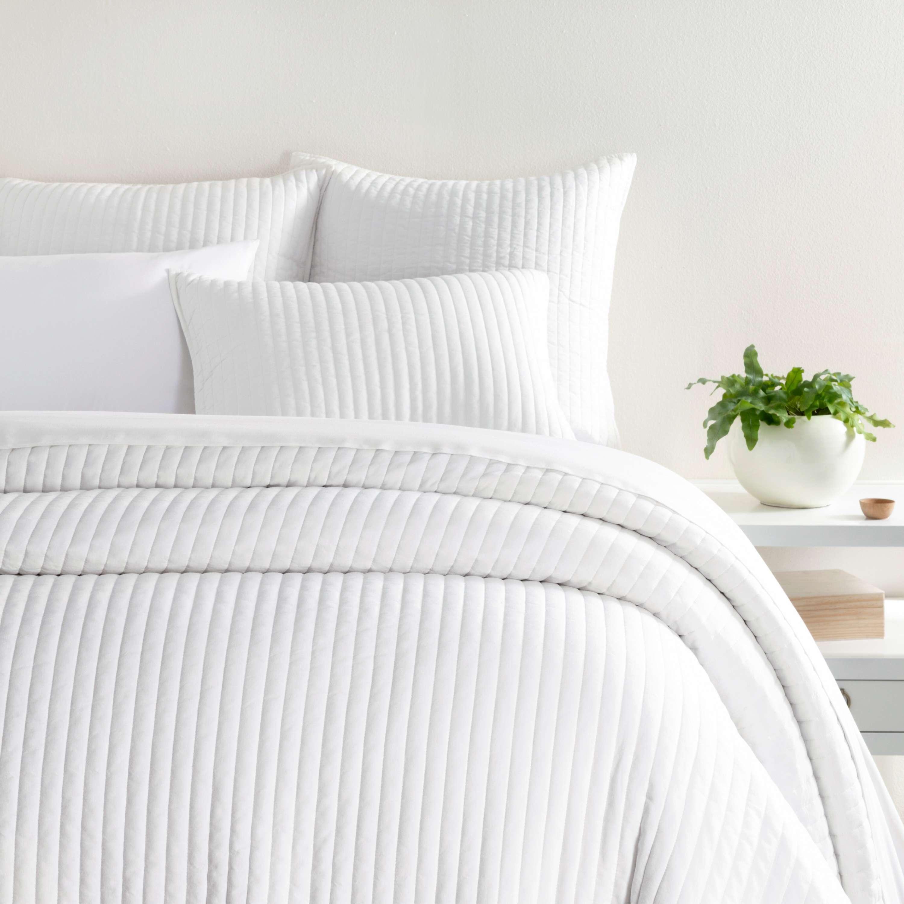 Annie Selke, Cozy Cotton White Quilt