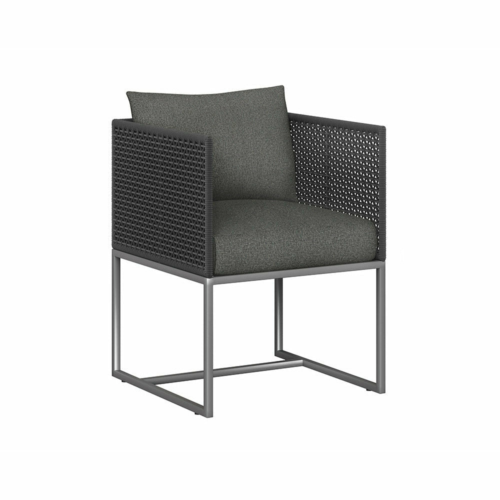 Sunpan, Crete Dining Armchair - Dark Grey - Gracebay Grey