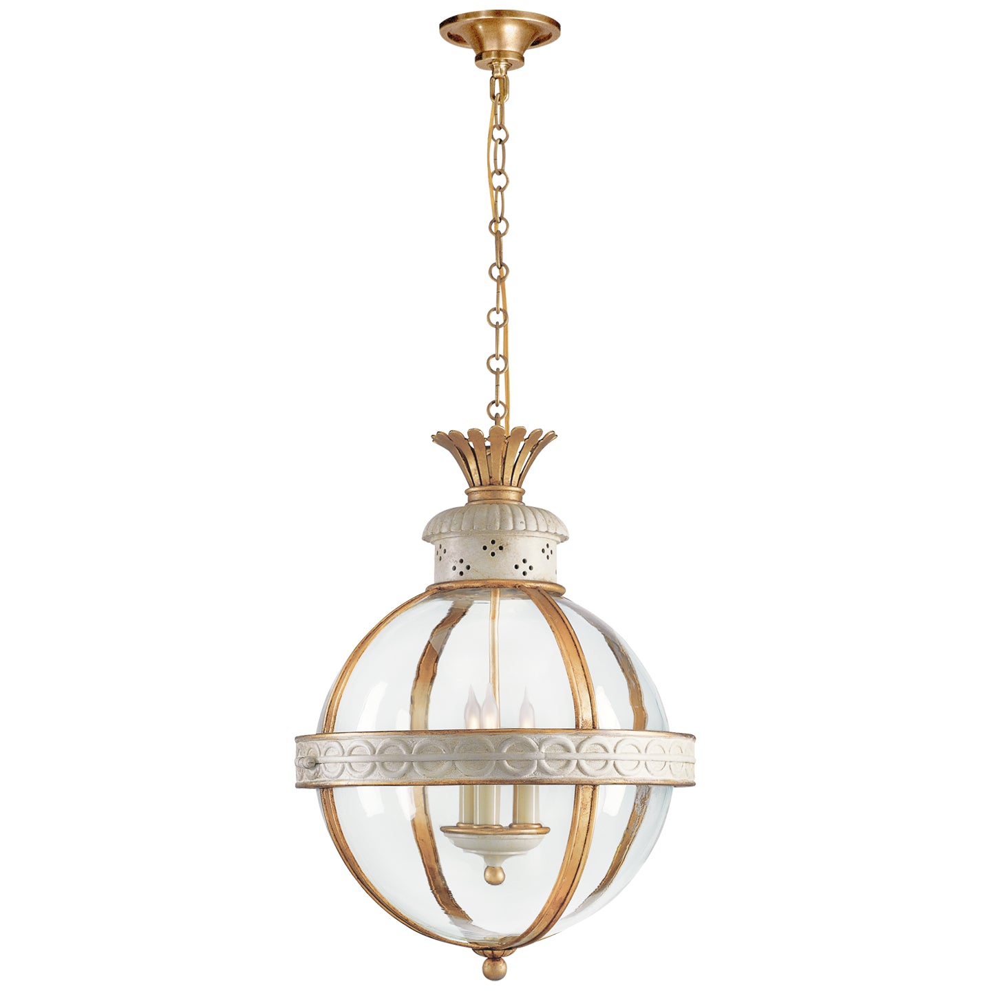 Visual Comfort, Crown Top Banded Globe Lantern