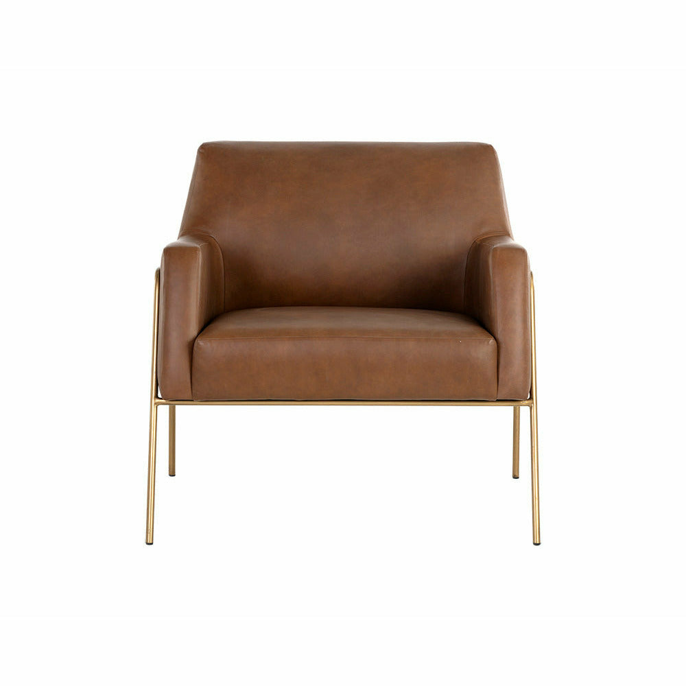 Sunpan, Cybil Lounge Chair - Vintage Caramel Leather