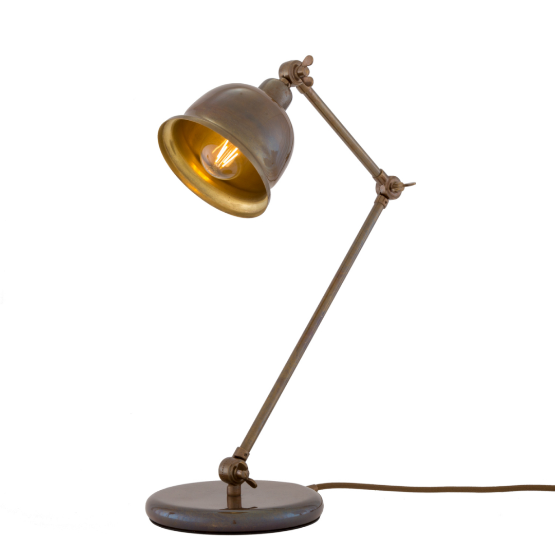 Mullan, Dale Vintage Brass Bell Shade Table Lamp