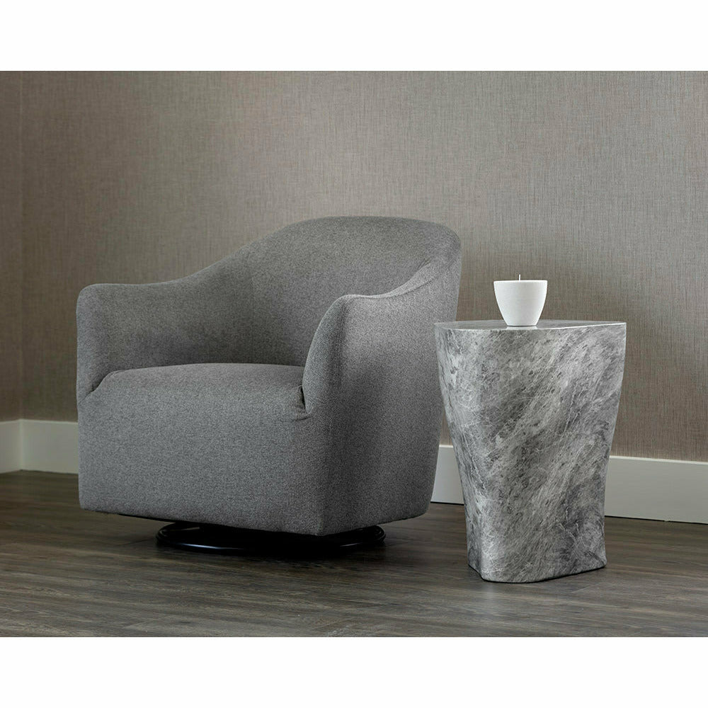 Sunpan, Dali End Table- Large - Marble Look - Grey