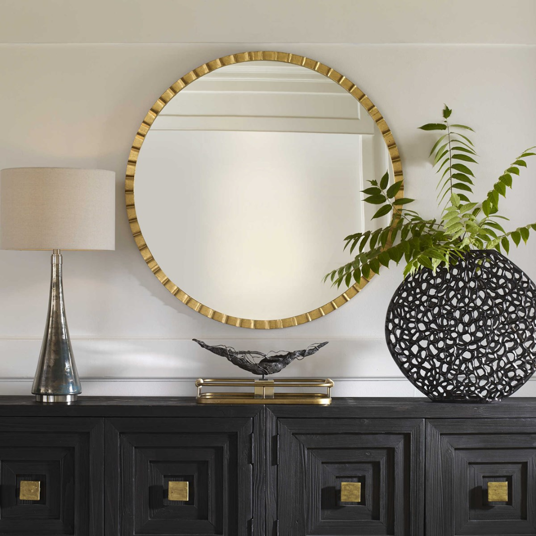 Uttermost, Dandridge Gold Round Mirror