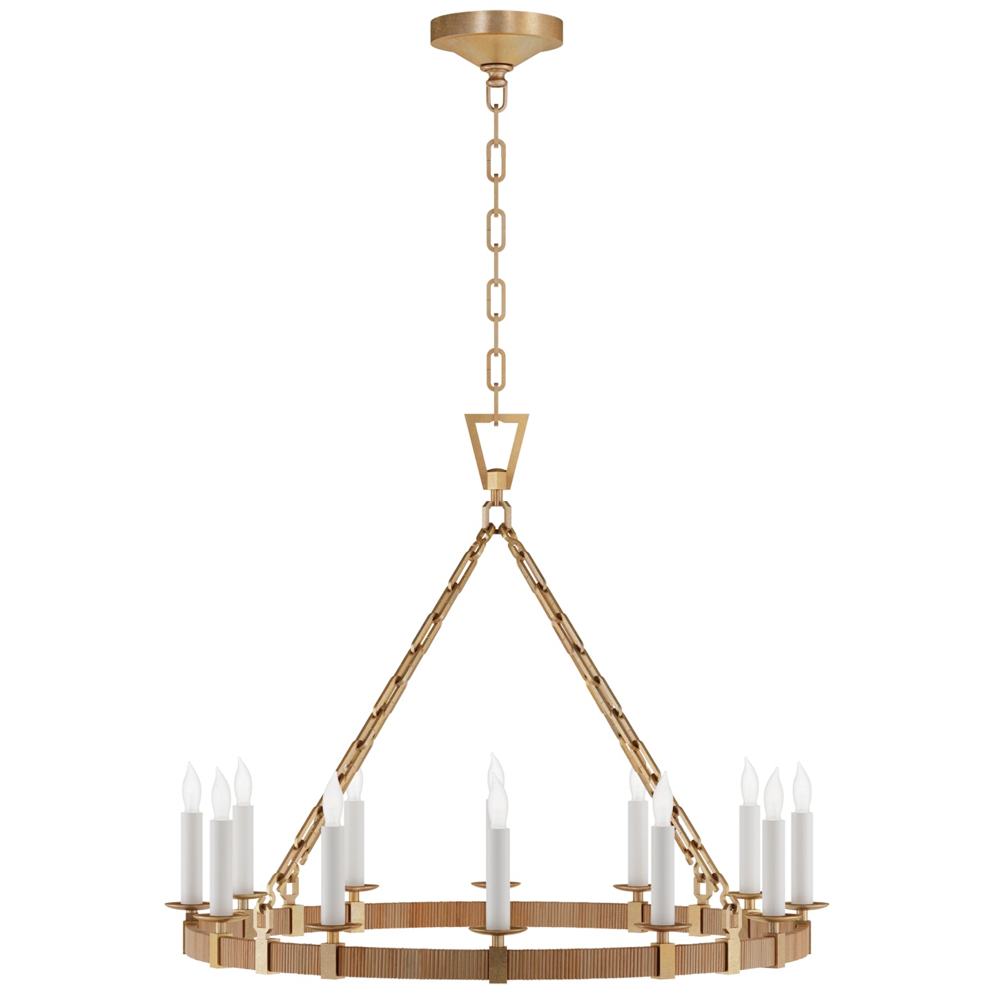 Visual Comfort, Darlana Rattan Chandelier