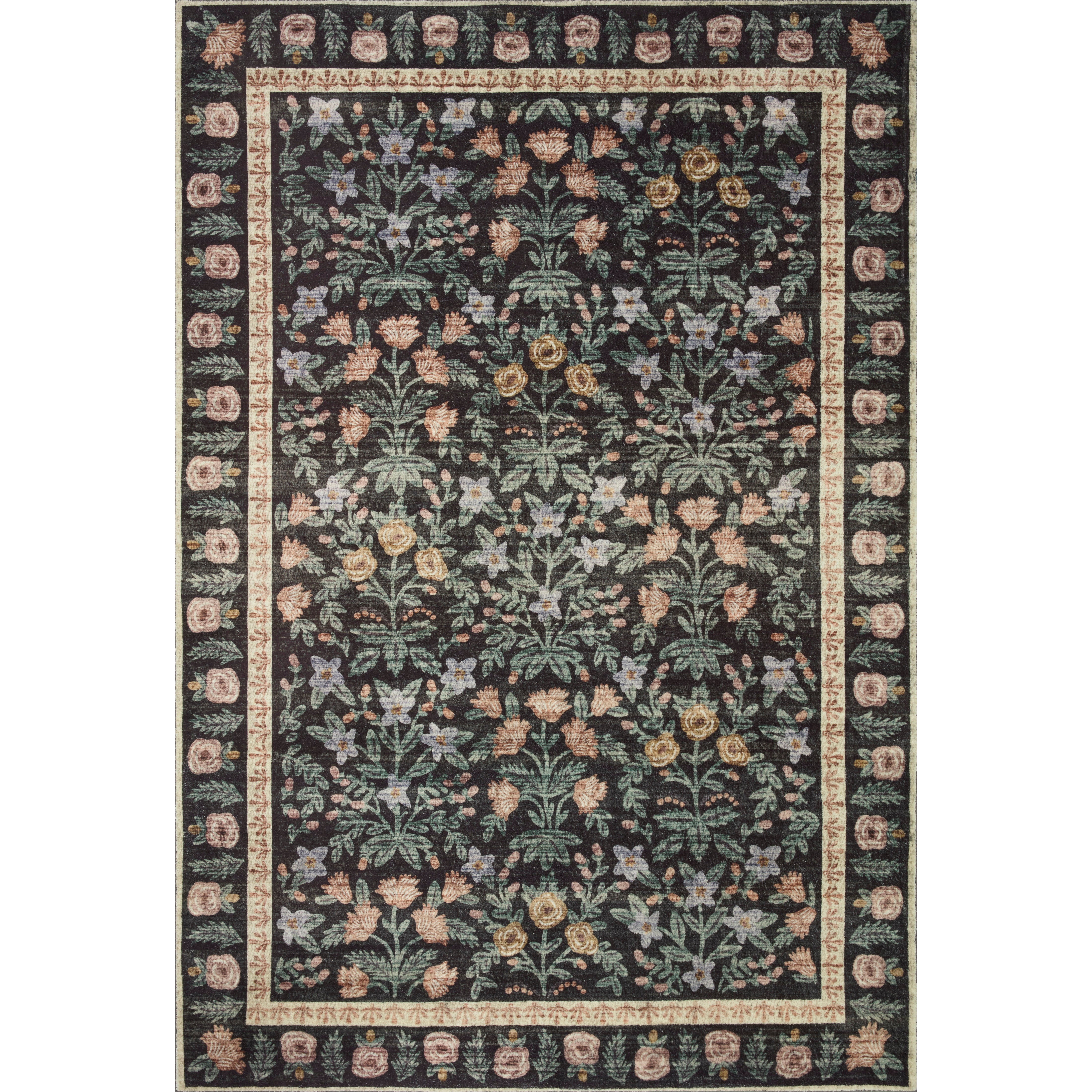 Loloi, Eden Mughal Garden / Black Rug