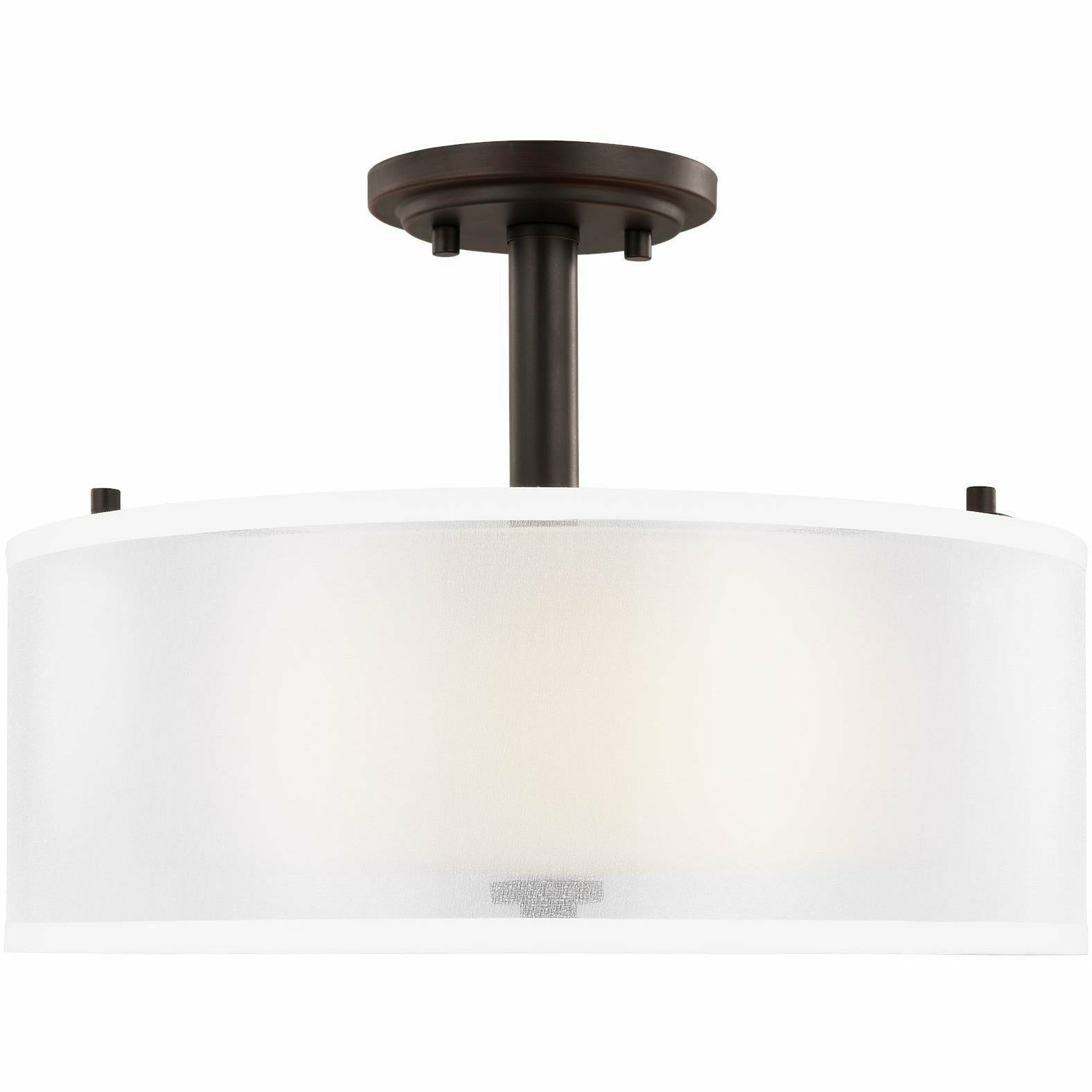 Generation Lighting, Elmwood Park Two Light Semi-Flush Mount