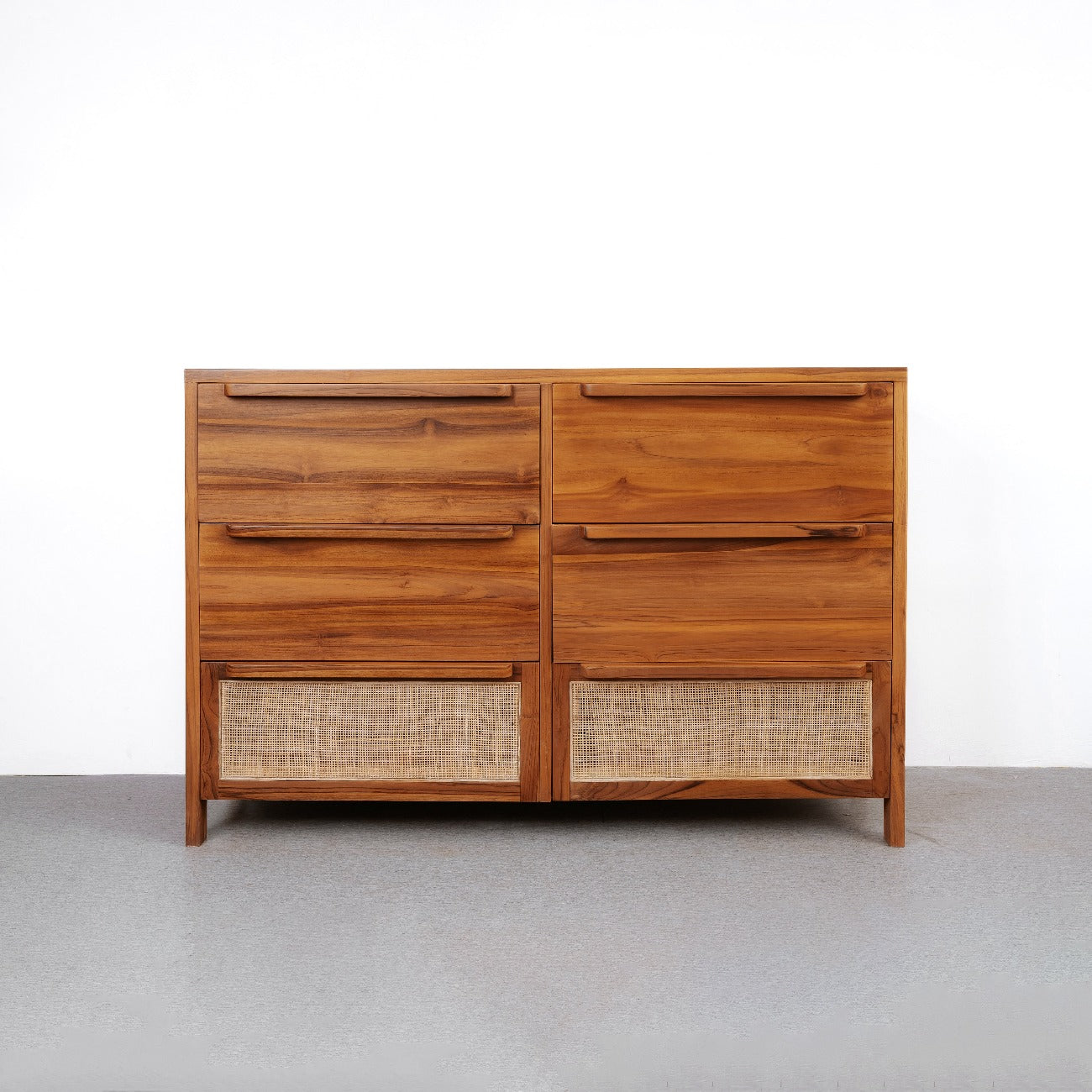 France & Son, Emmett Teak and Cane Dresser