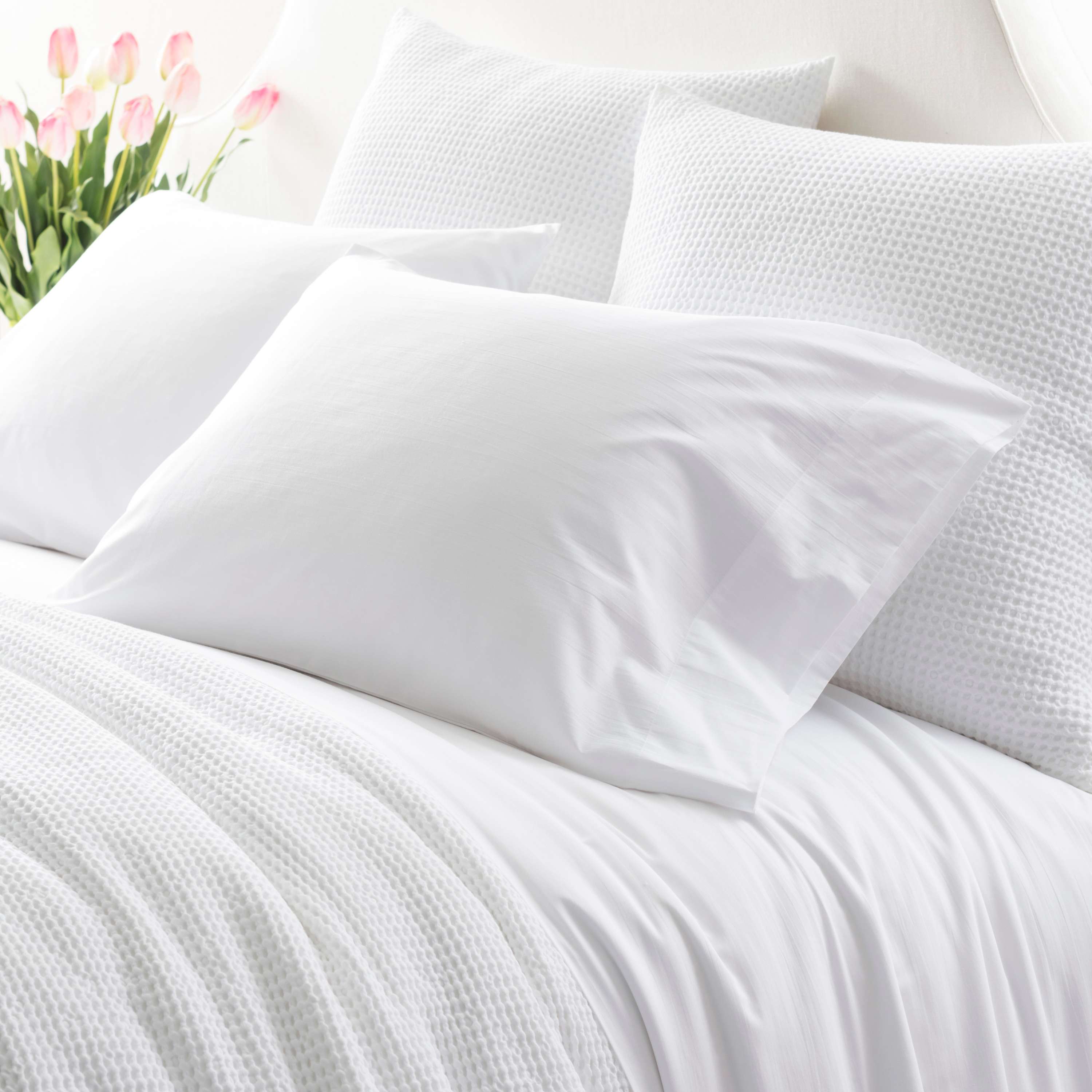 Annie Selke, Essential Percale White Pillowcases