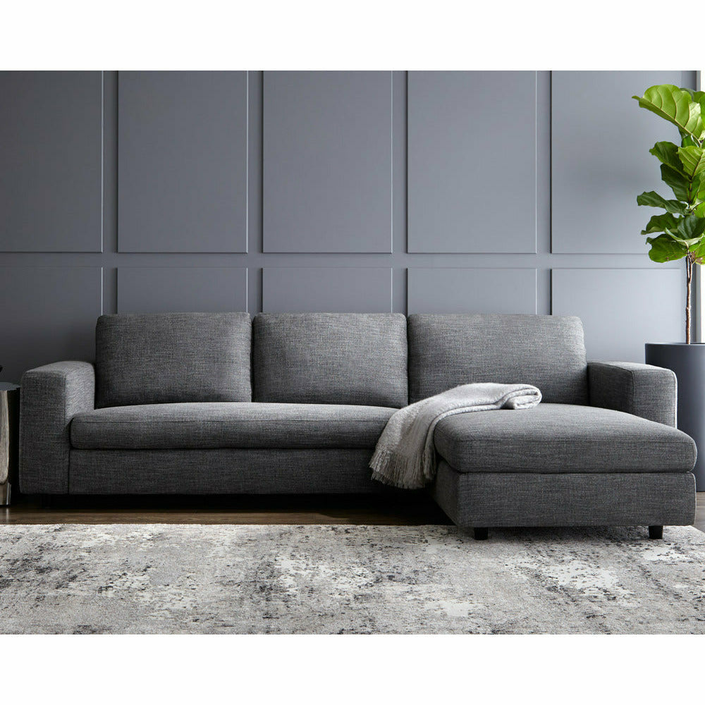 Sunpan, Ethan Sofa Chaise - Raf - Quarry