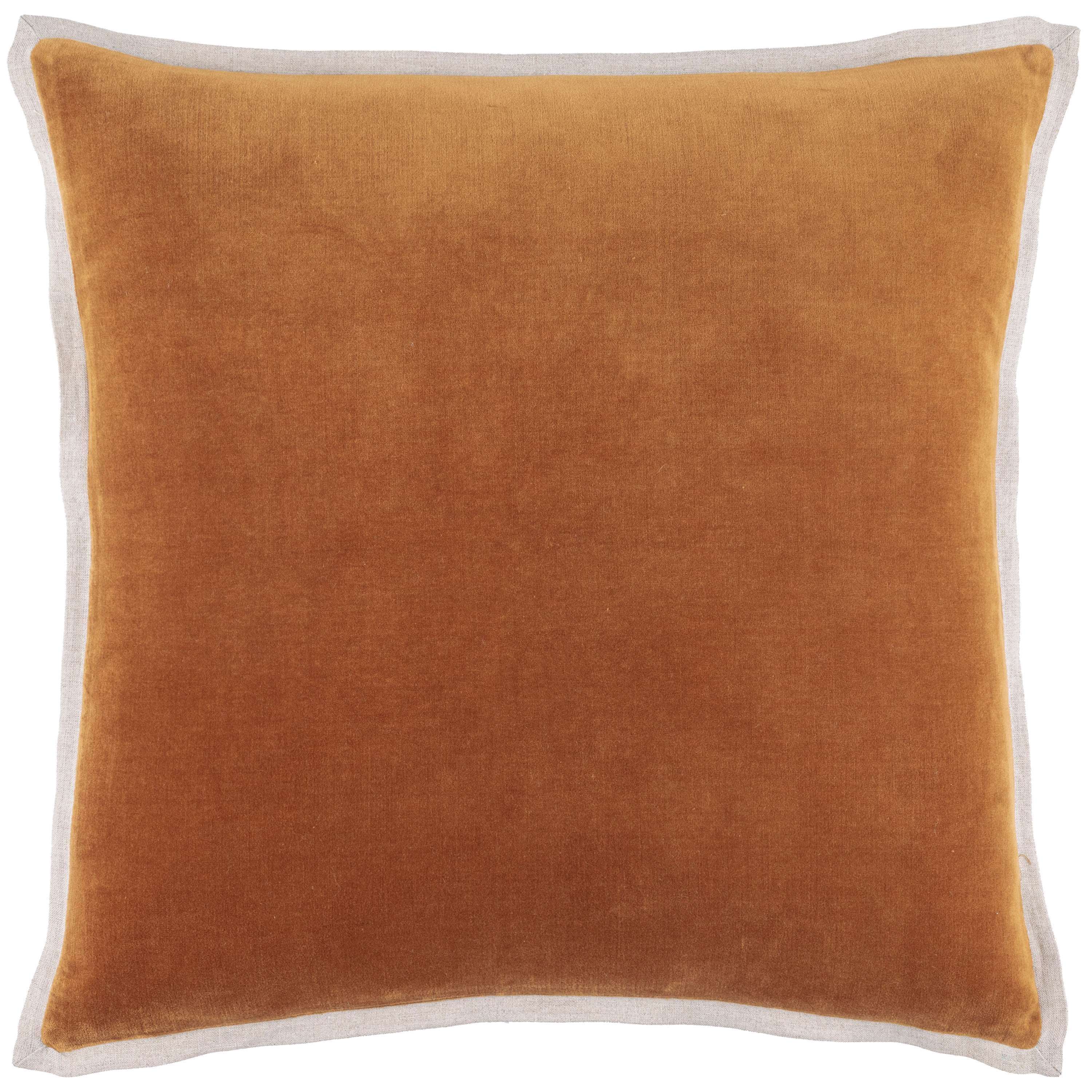 Annie Selke, Gehry Velvet/Linen Caramel Decorative Pillow