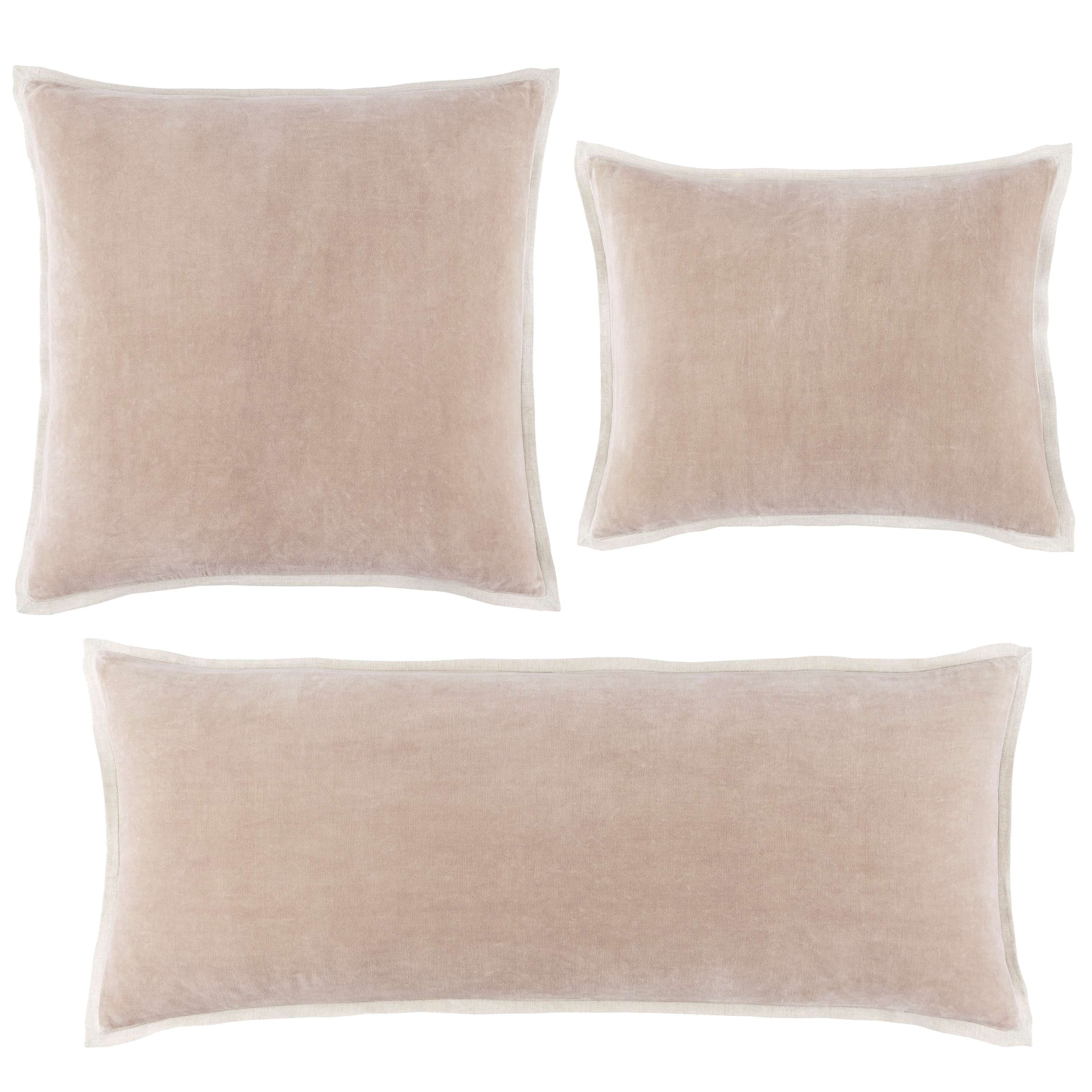 Annie Selke, Gehry Velvet/Linen Stone Decorative Pillow