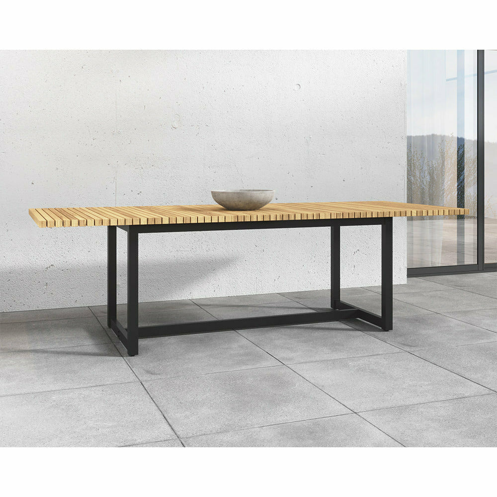 Sunpan, Geneve Extension Dining Table - Natural - 80" To 104"