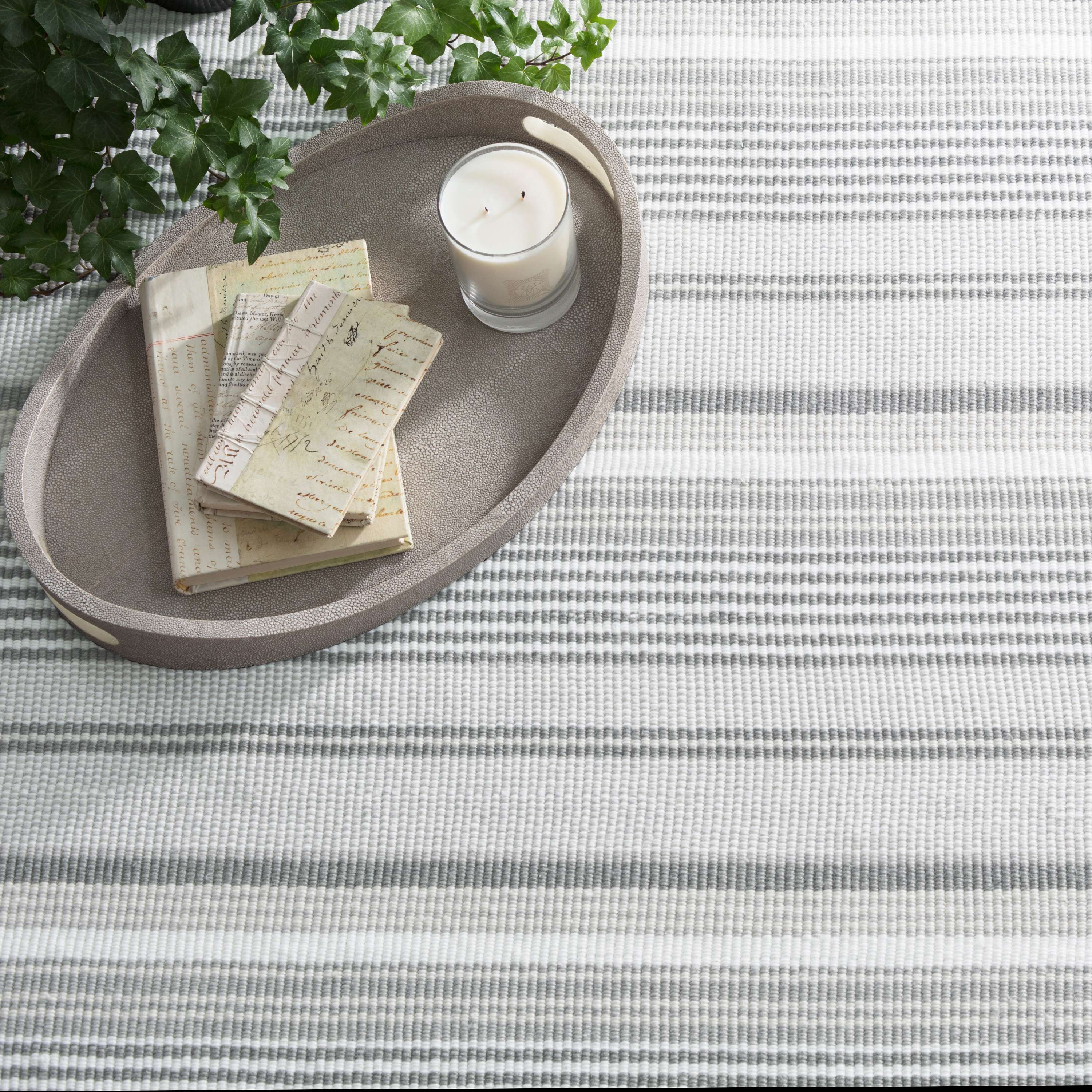 Annie Selke, Gradation Ticking Woven Cotton Rug