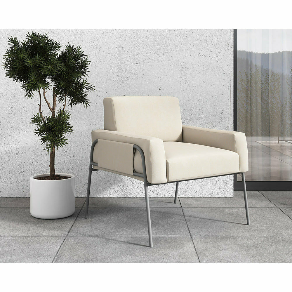 Sunpan, Granada Lounge Chair - Grey - Pallazo Cream