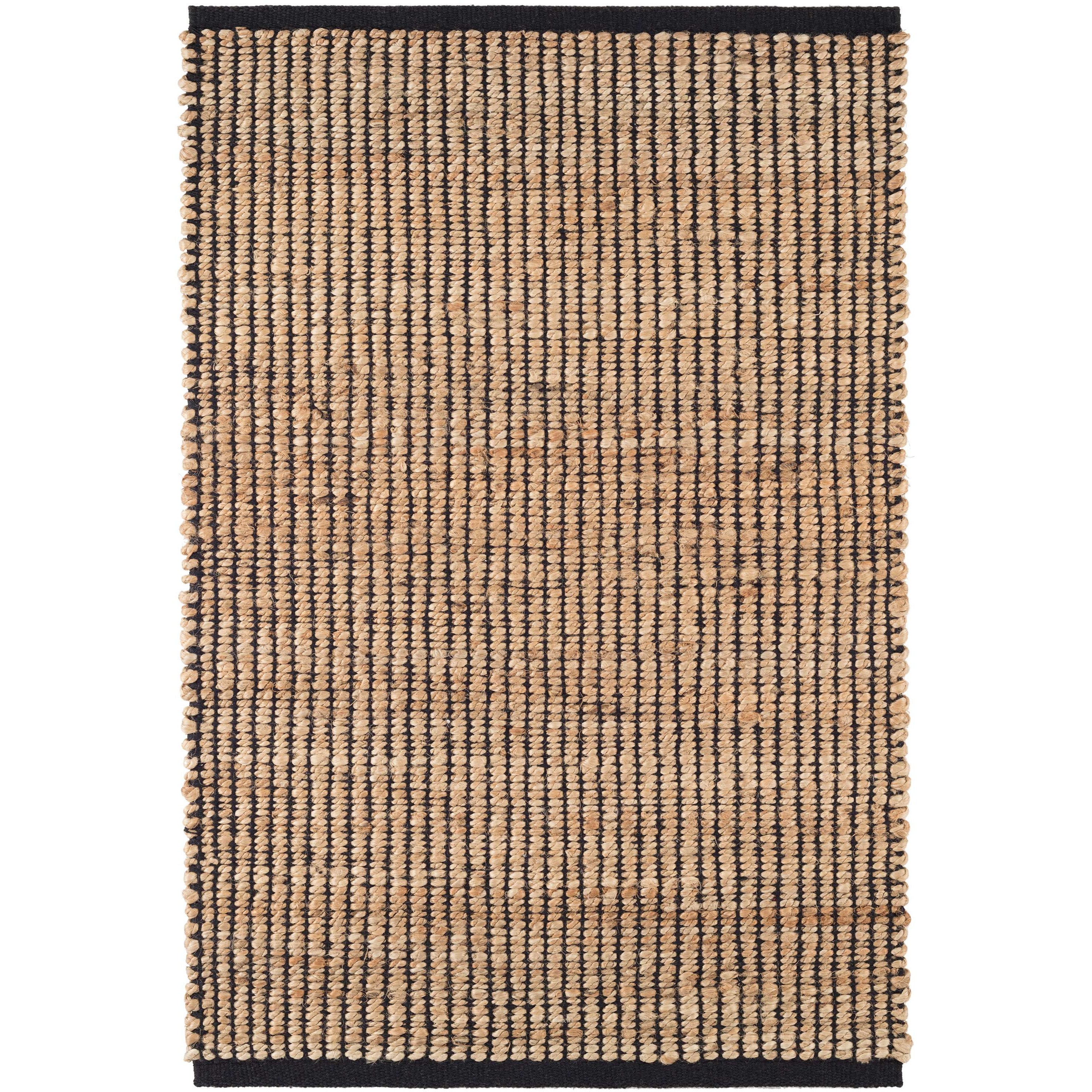 Annie Selke, Gridwork Black Woven Jute Rug