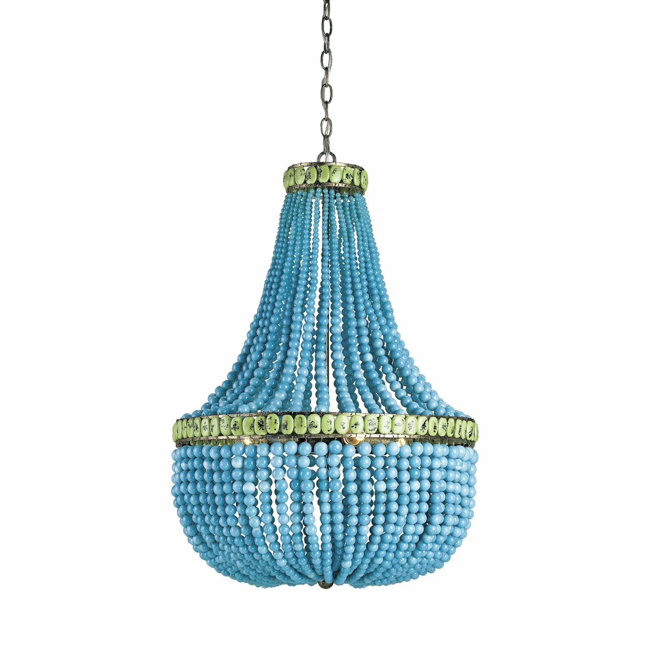 Currey, Hedy Turquoise Chandelier