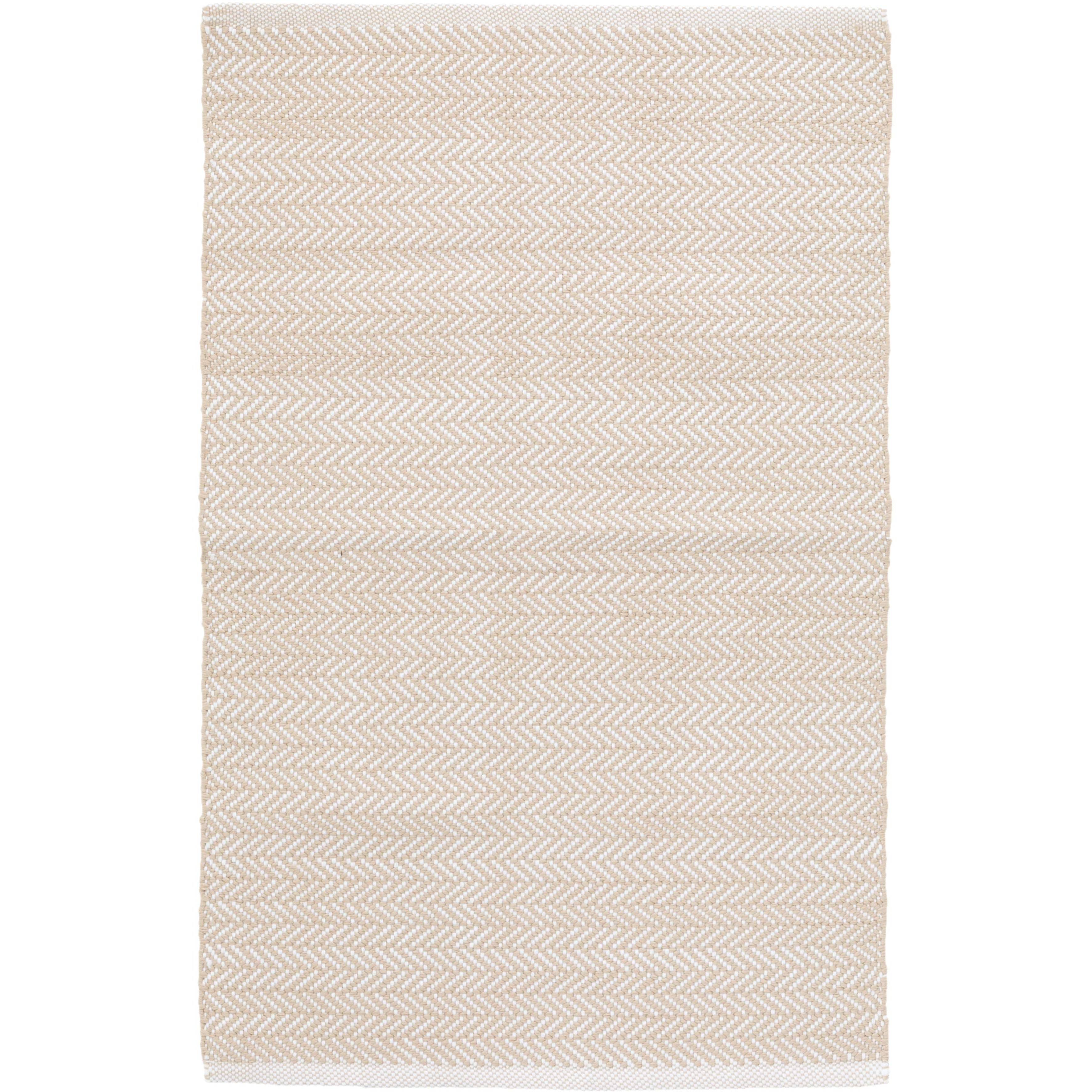 Annie Selke, Herringbone Linen/White Indoor/Outdoor Rug