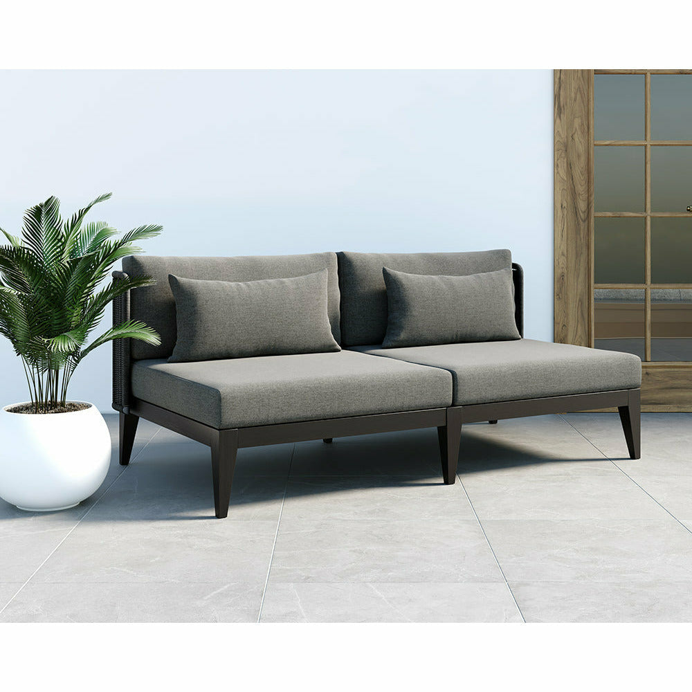 Sunpan, Ibiza 2 Seater Sofa - Charcoal - Gracebay Grey