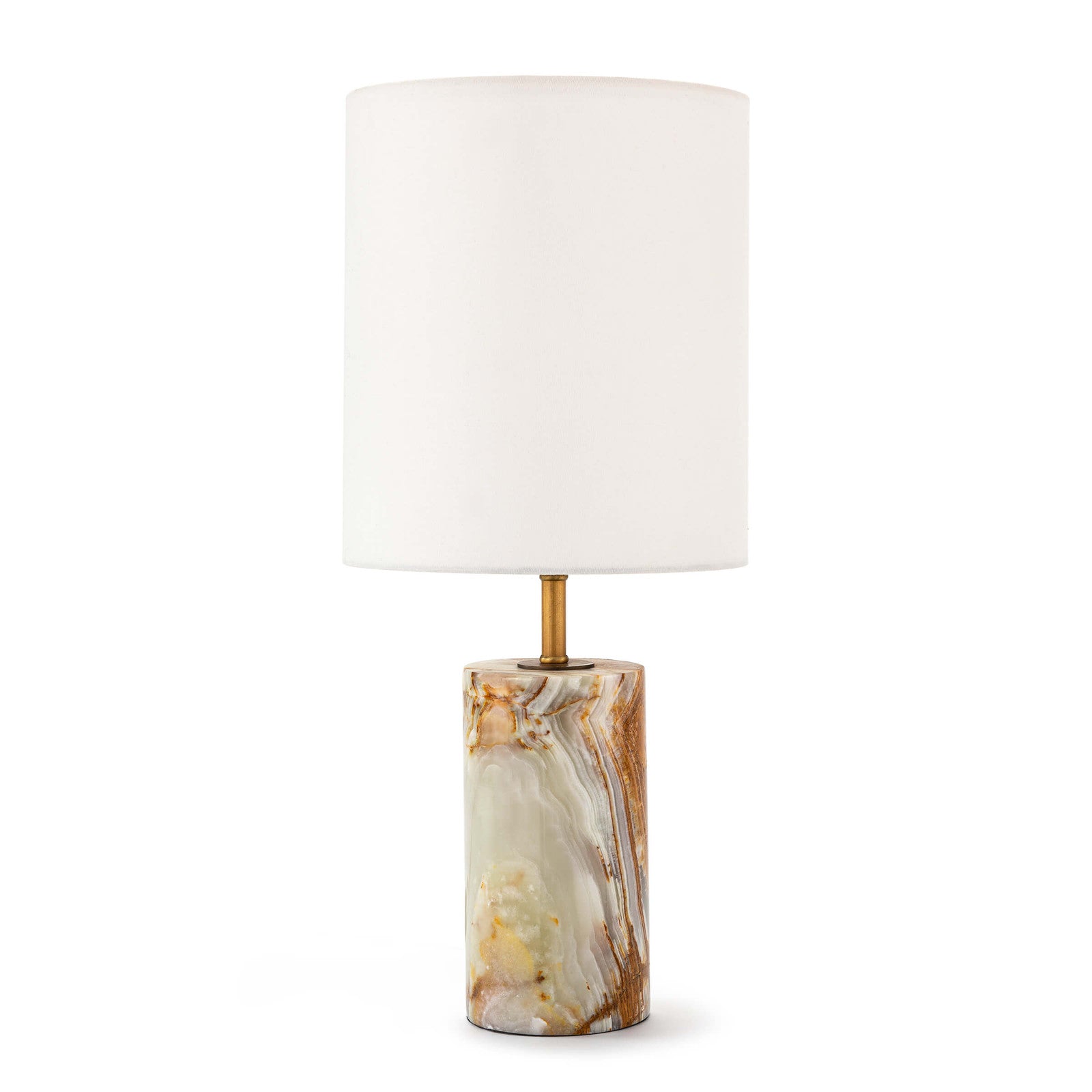 Regina Andrew, Jade & Brass Mini Cylinder Lamp