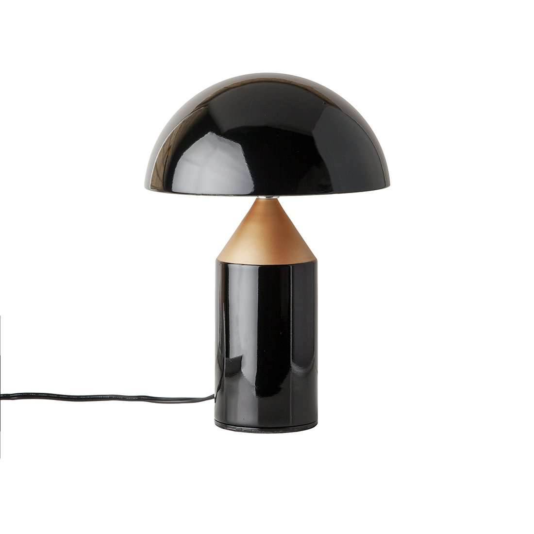 France & Son, Mid Century Mushroom Table Lamp - Black and Copper